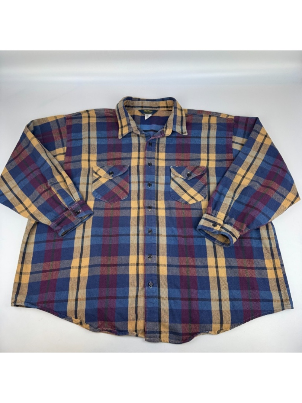 Vintage OshKosh Mens Size 3XL Heavy Flannel Shirt Plaid